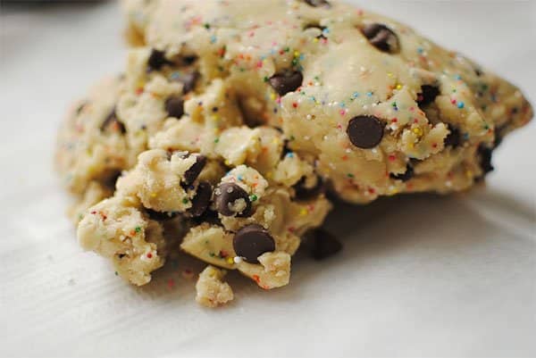 Delicious crumbly cookie dough
