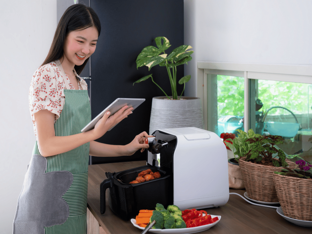 Cooking with an air fryer