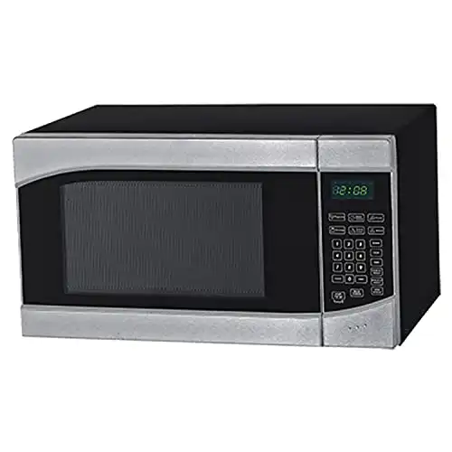Avanti MT9K3S 0.9 Cubic Foot Microwave Oven, 11" x 19" x 13.8", Stainless Steel, Black