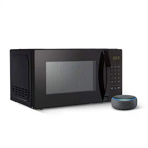 Amazon Basics Microwave bundle with Echo Dot (3rd Gen) - Charcoal