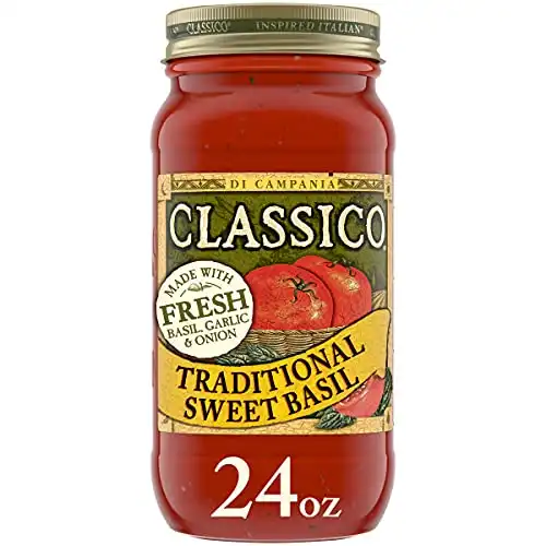 Classico Sweet Basil Pasta Sauce (24 oz Jar)