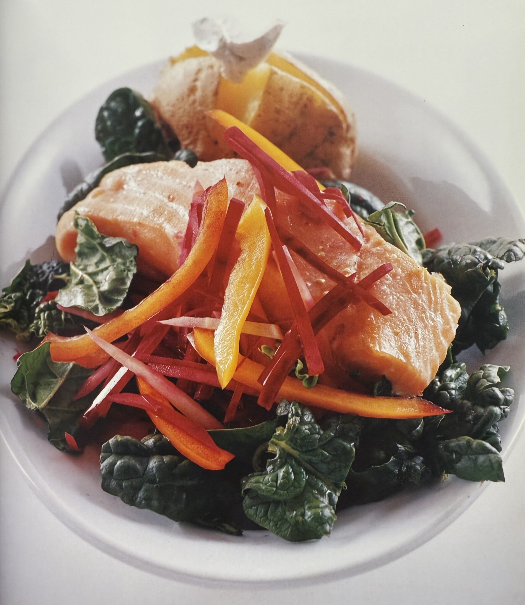 OvenBaked Salmon with Colorful Vegetable Medley My Budget Recipes