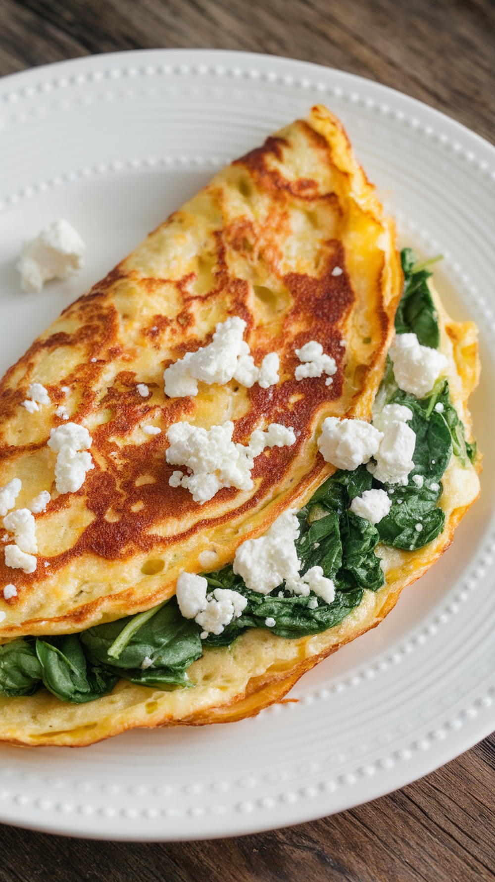 Spinach and Feta Egg White Omelette