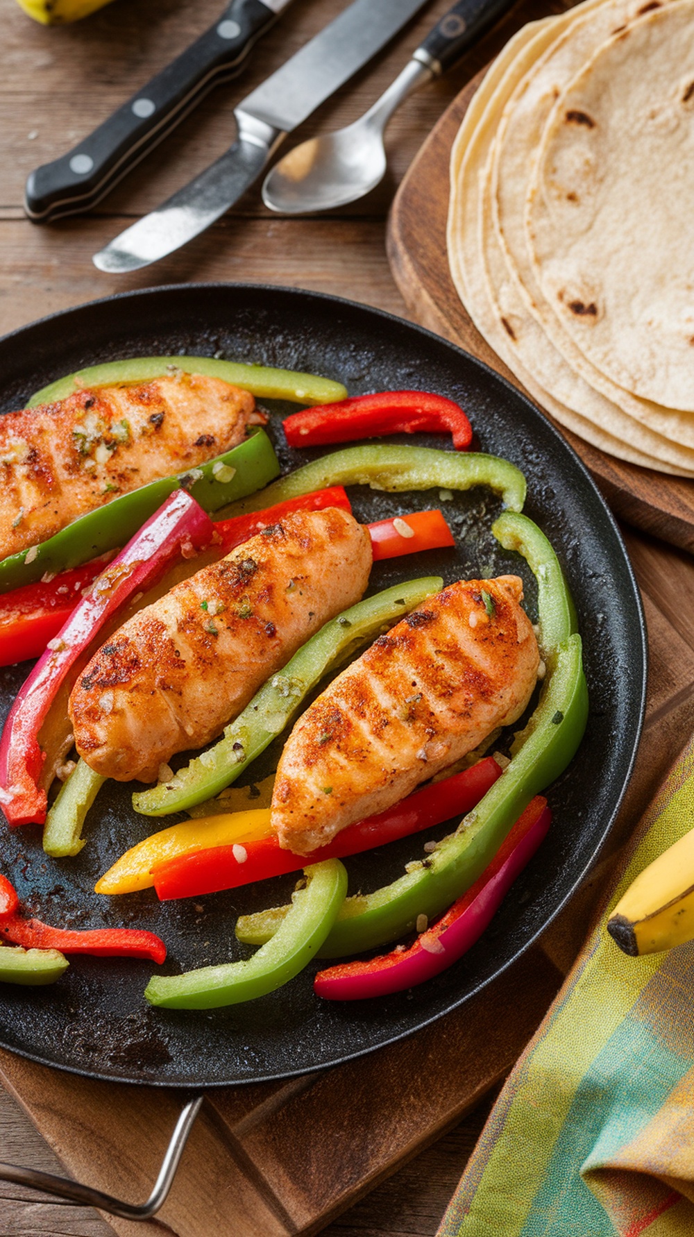 Crockpot Chicken Fajitas with Peppers