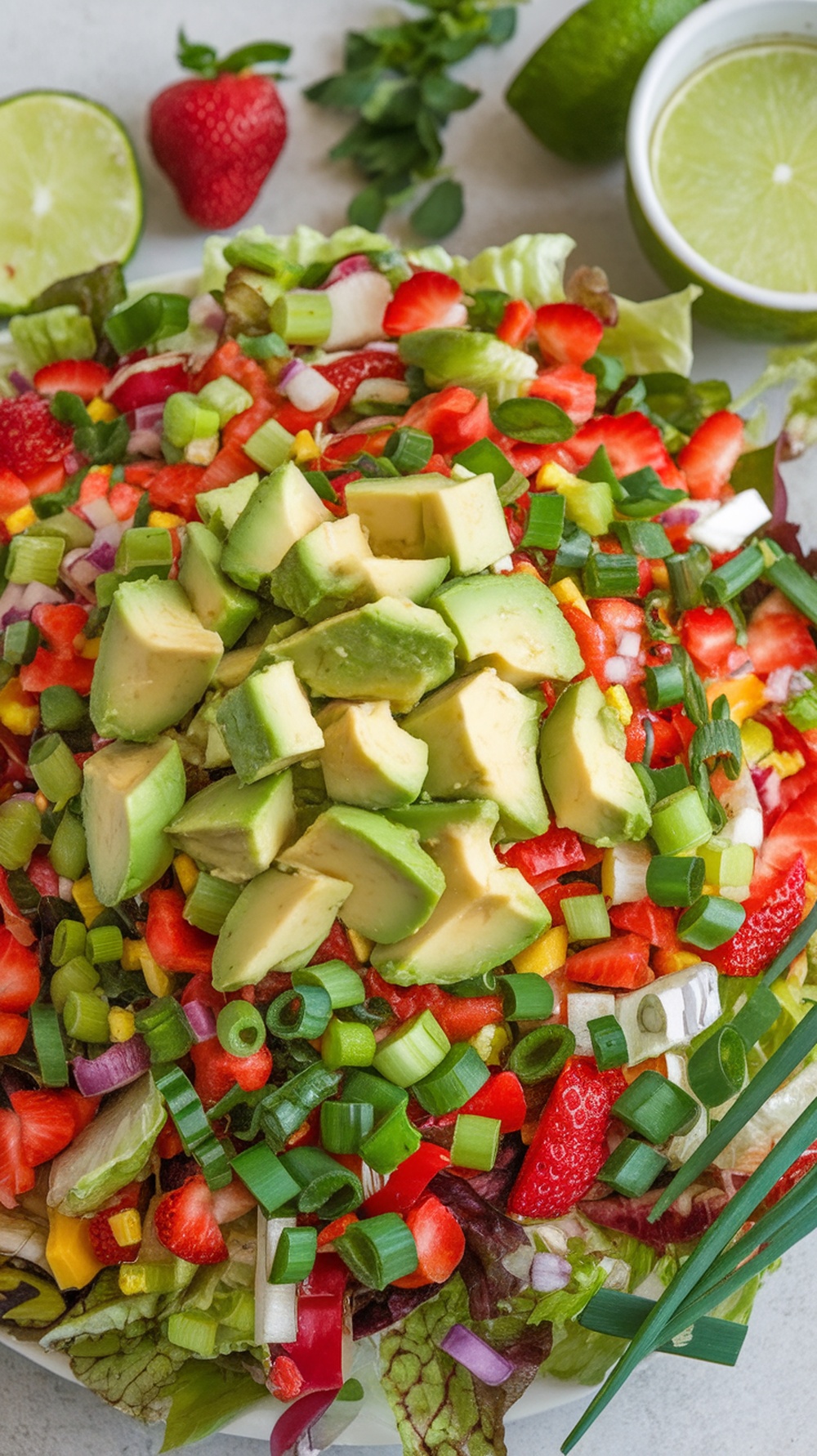 Chopped Salad with Avocado and Lime Dressing