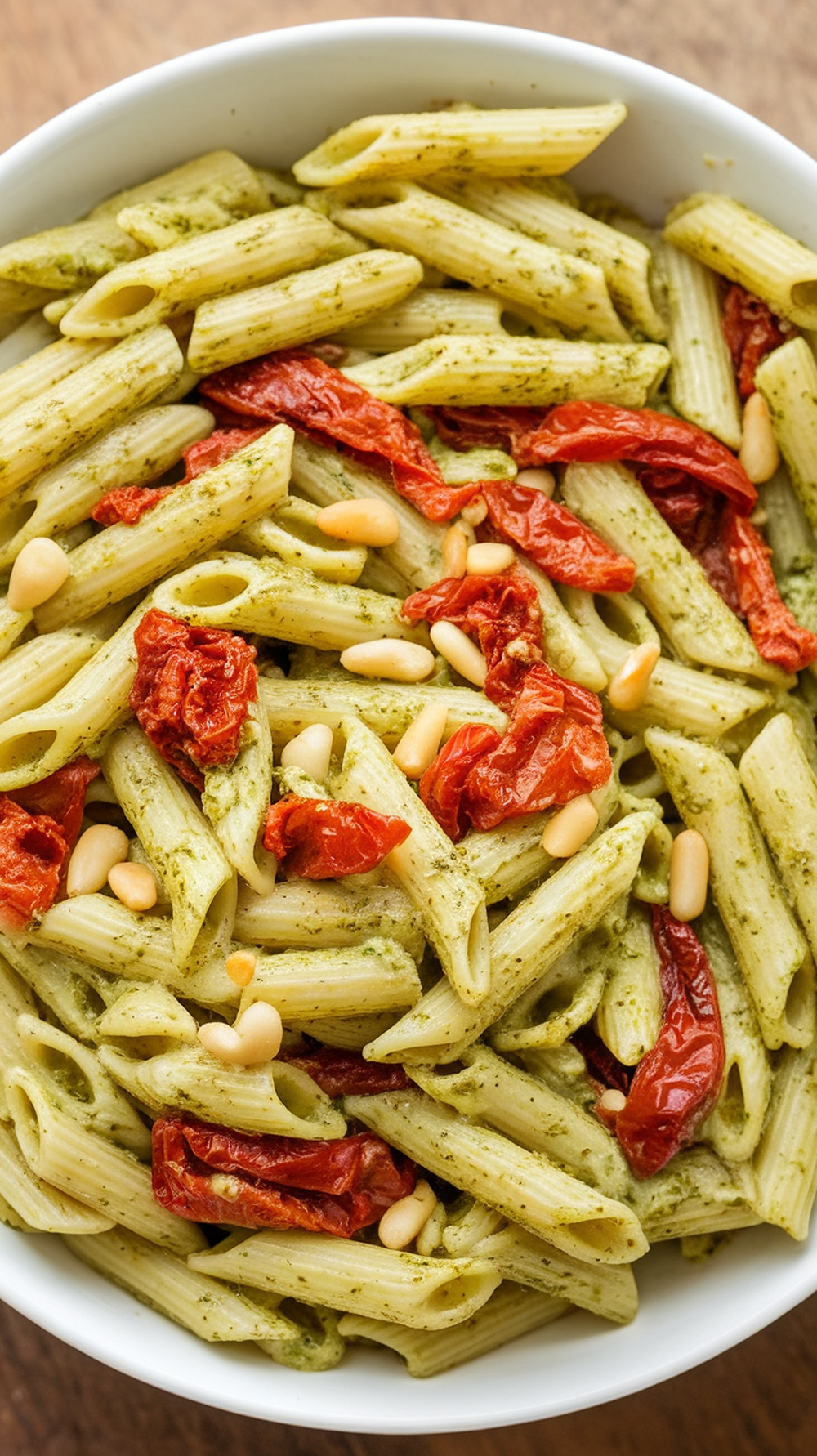 Pesto Pasta Salad with Sun-Dried Tomatoes