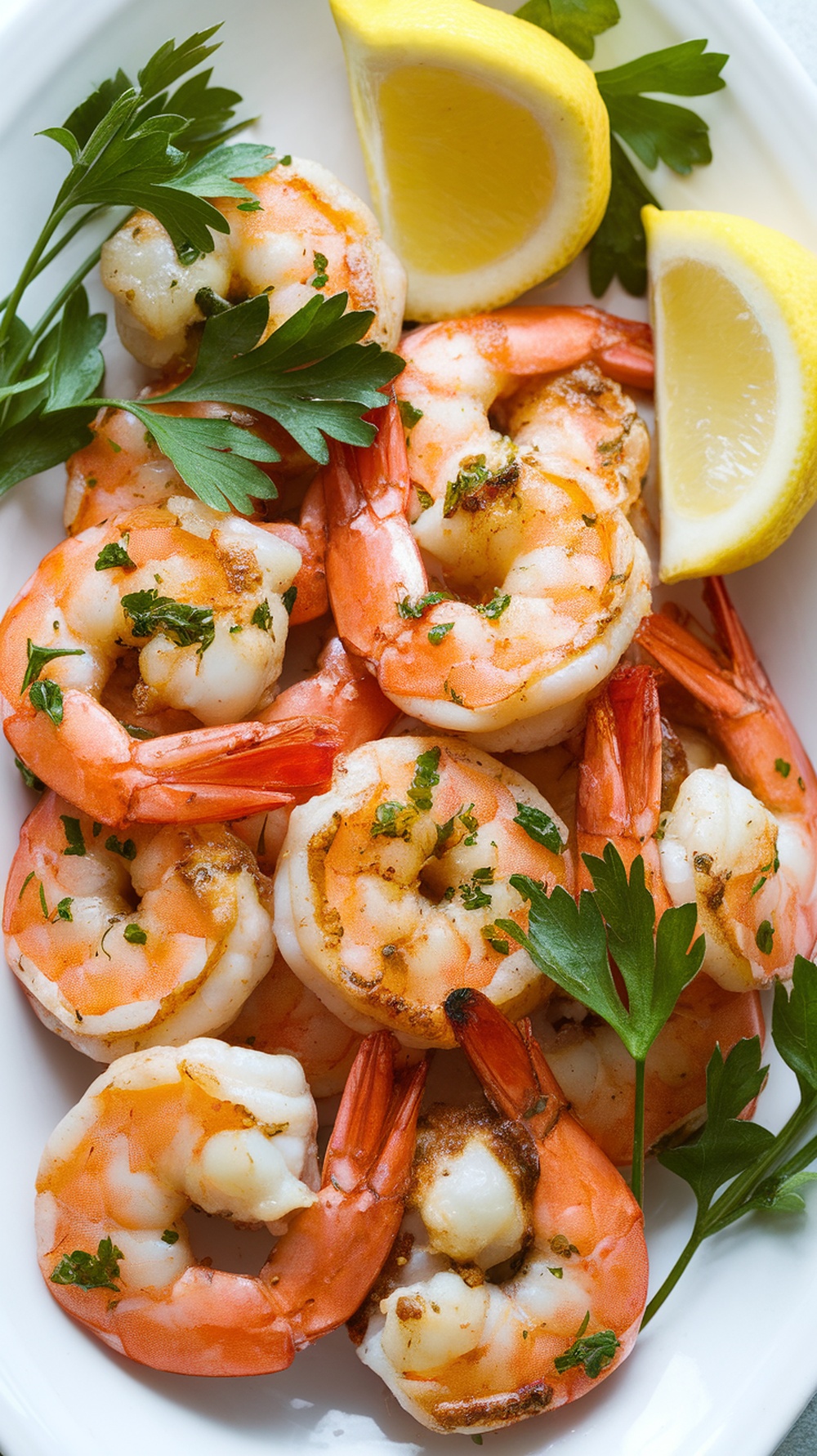 Garlic Butter Grilled Shrimp with Lemon
