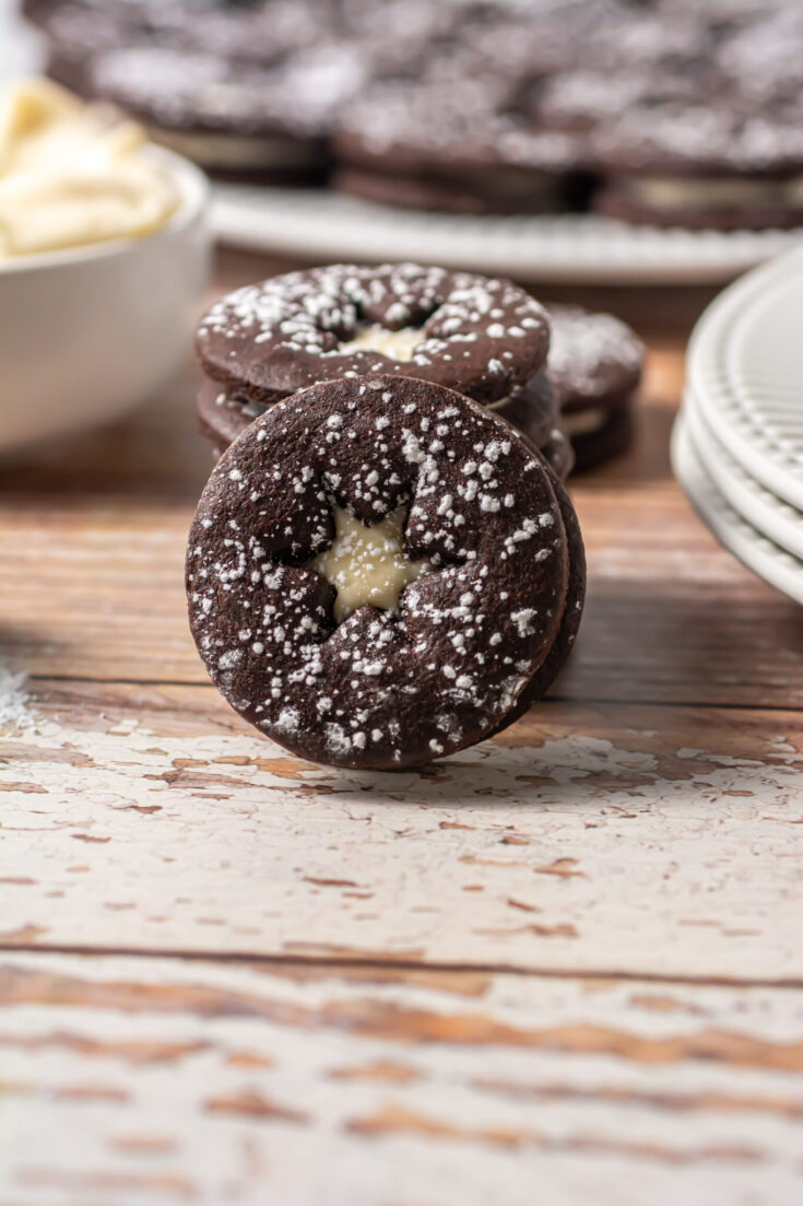 Chocolate Linzer Cookies