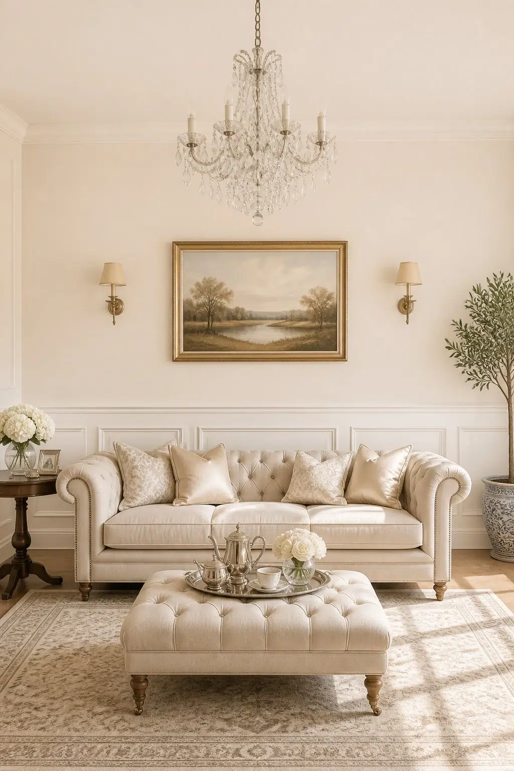 A elegant living room painted in A La Mode