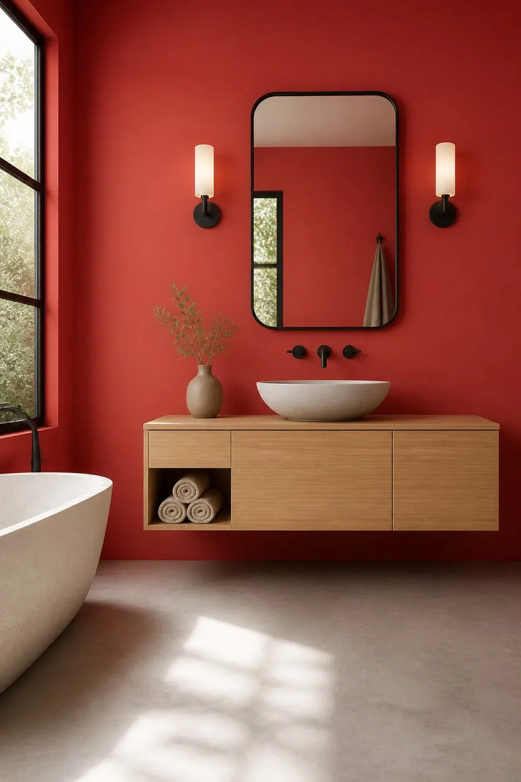 Ablaze — japandi bathroom