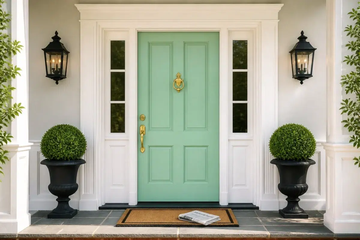 Active Green paint color — Front Door (Traditional)