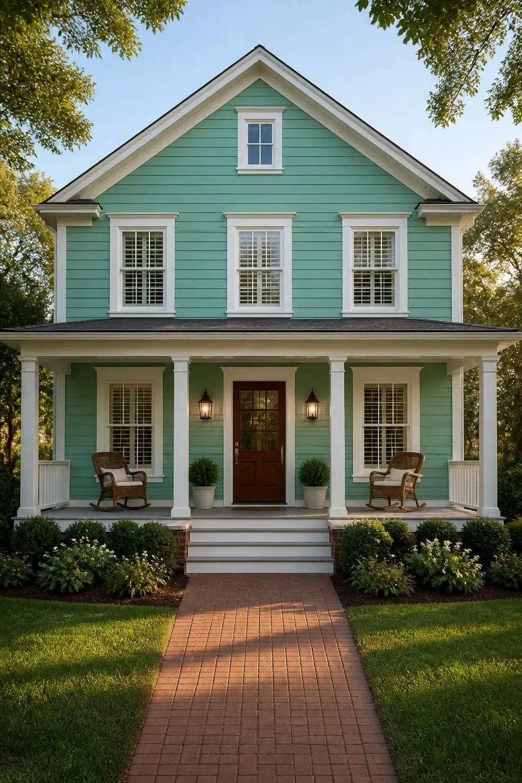 Active Green color — traditional house inspiration