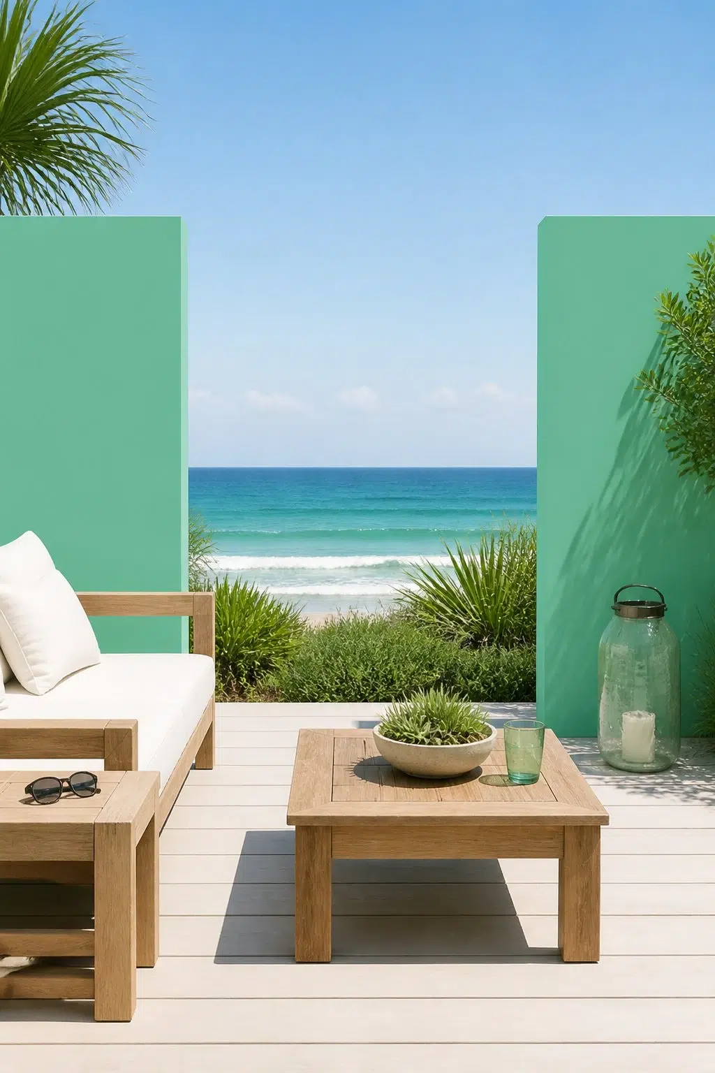 coastal patio featuring Active Green by Sherwin-Williams