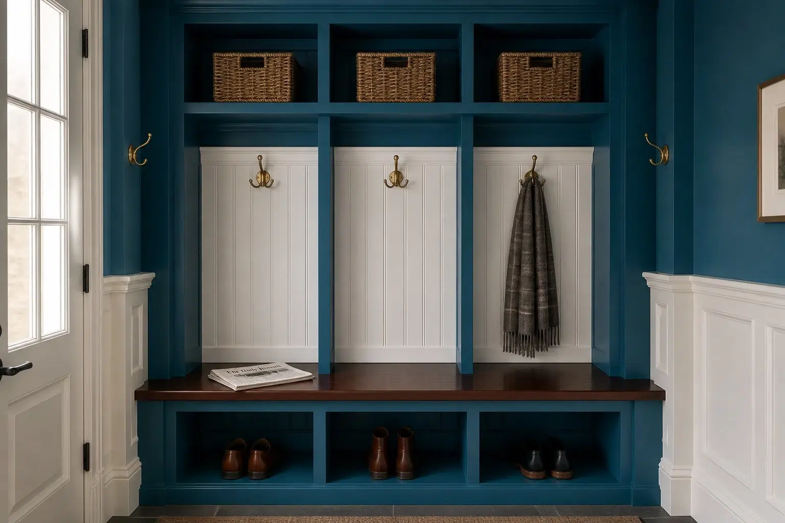 Adriatic Sea paint color — Mudroom (Traditional)