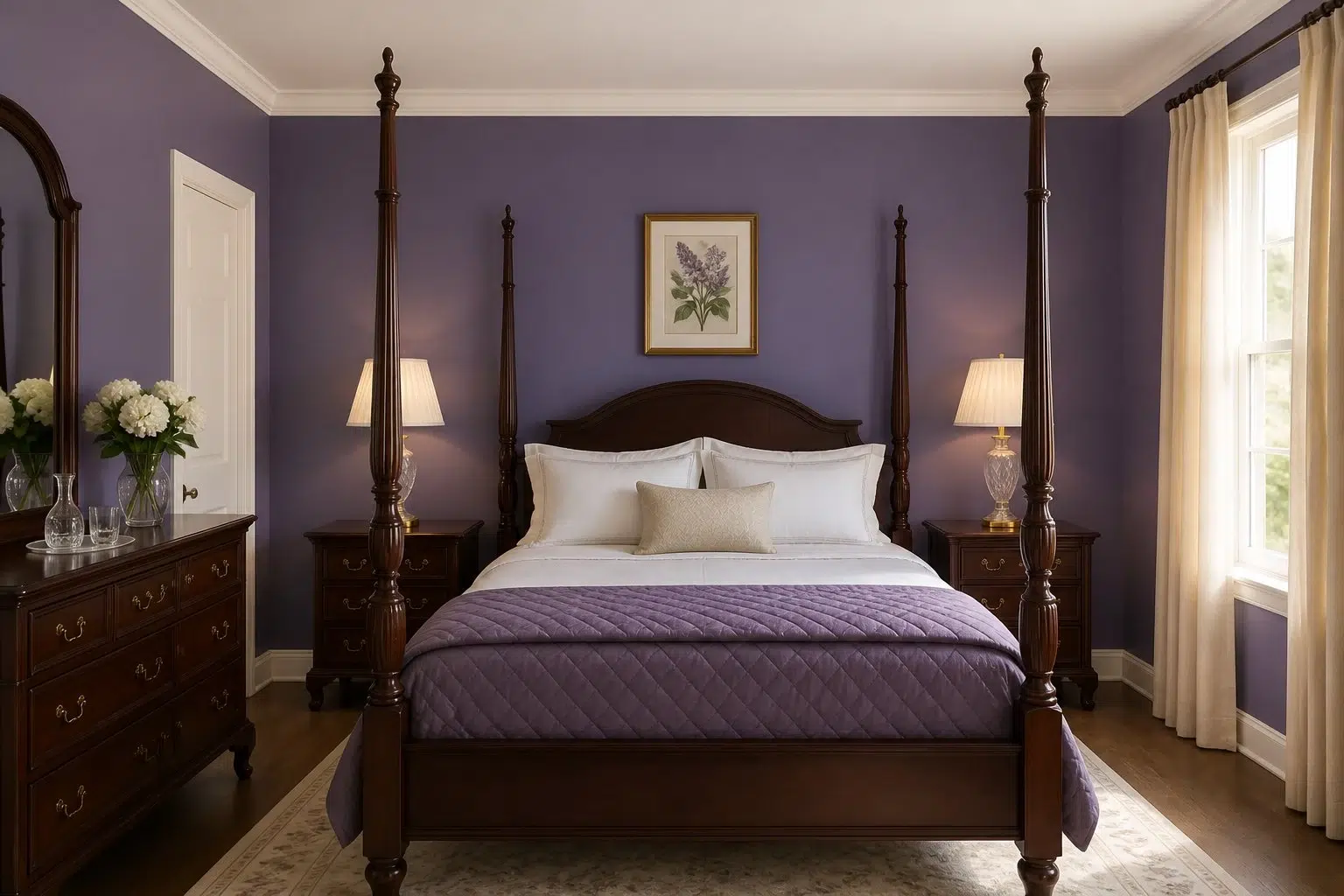 African Violet paint color — Bedroom (Traditional)