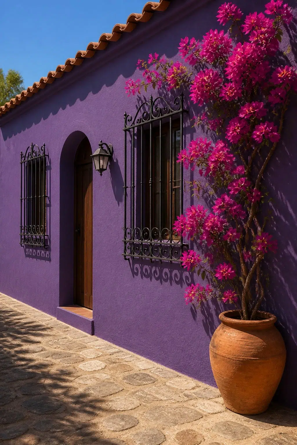 African Violet color — mediterranean house inspiration