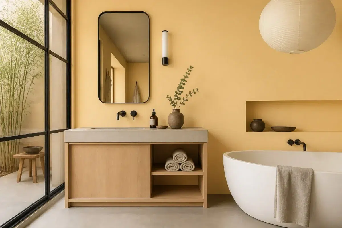 Afterglow paint color — Bathroom (Japandi)
