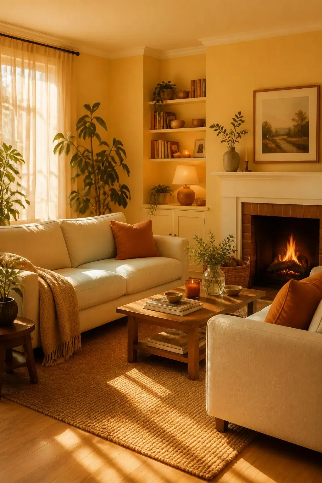 A cozy living room painted in Afternoon