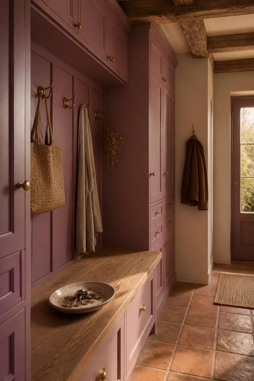 Aged Wine color — earthy mudroom inspiration