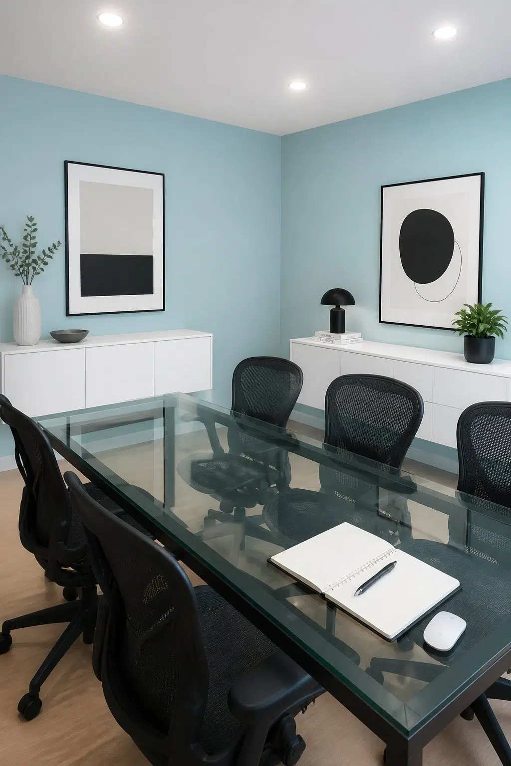Agua Fría paint in a contemporary dining room