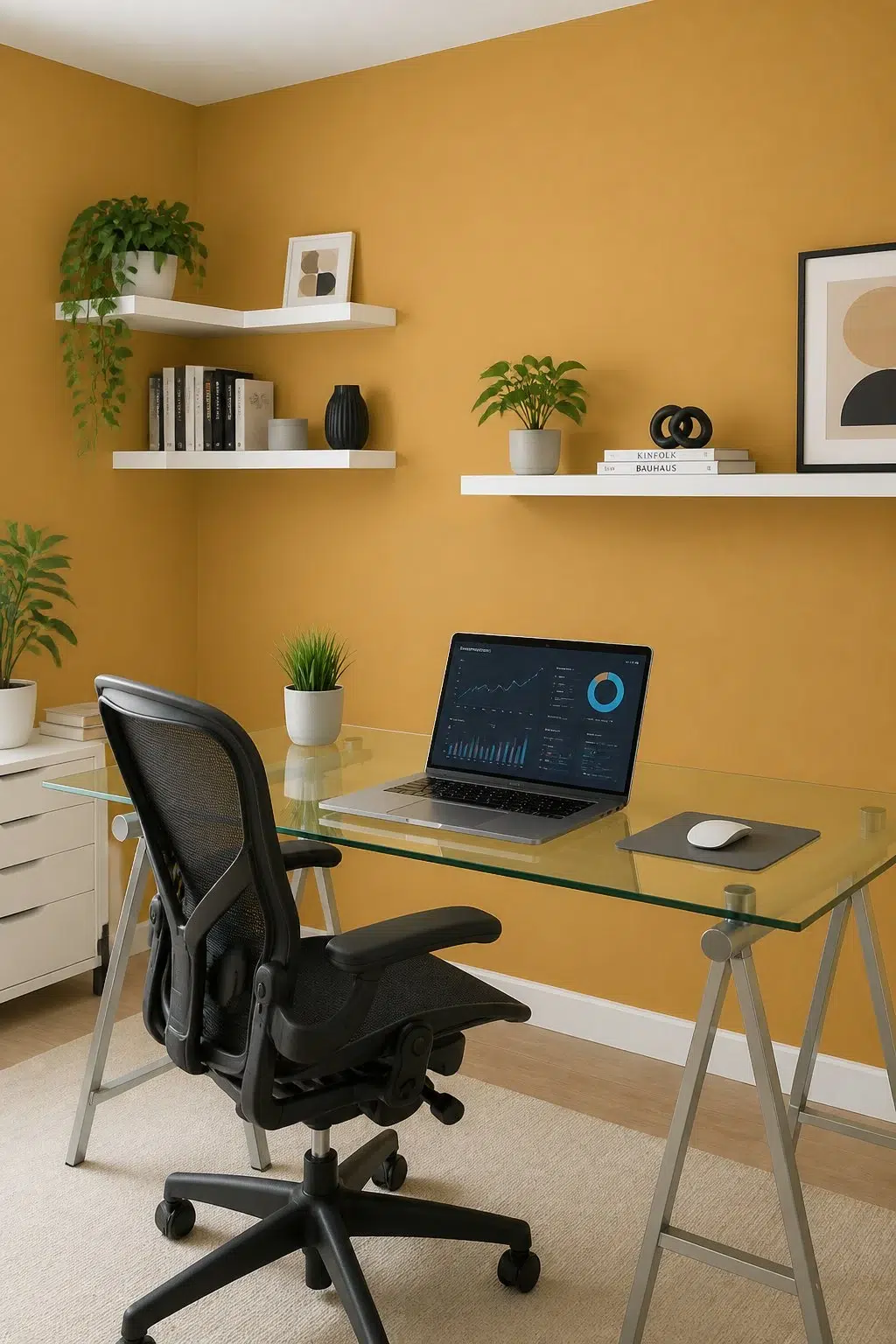Sherwin-Williams Alchemy in a contemporary home office