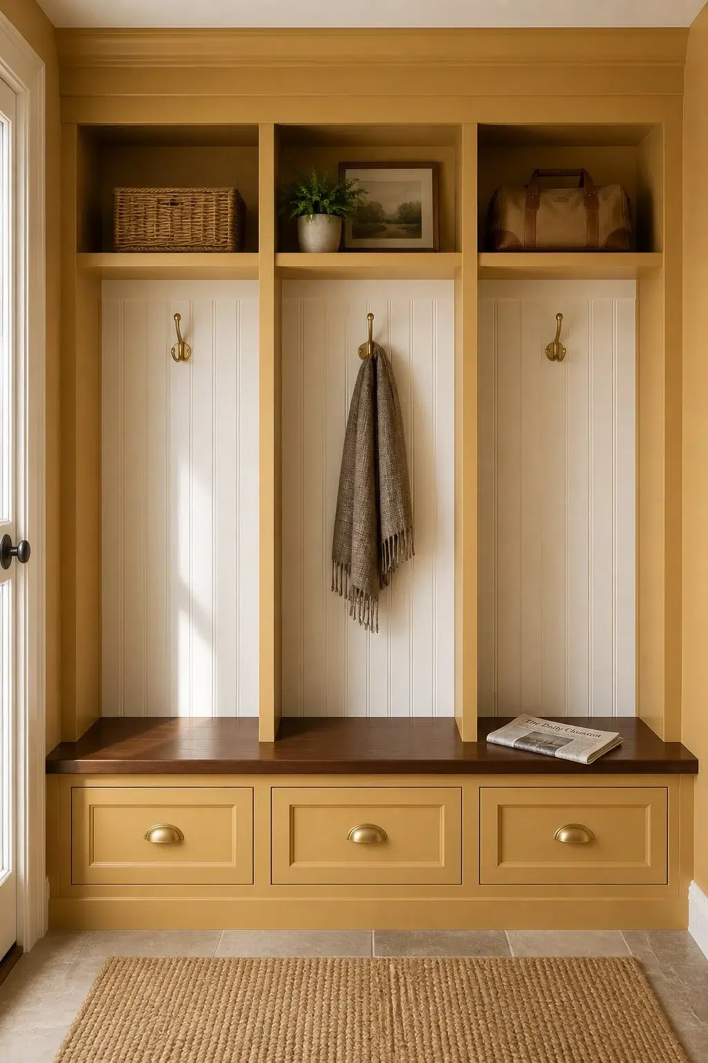 Alchemy paint in a traditional mudroom