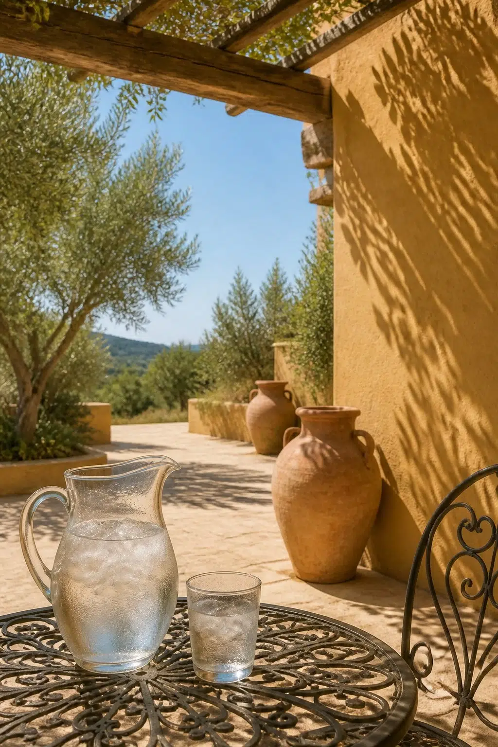 mediterranean patio featuring Alchemy by Sherwin-Williams