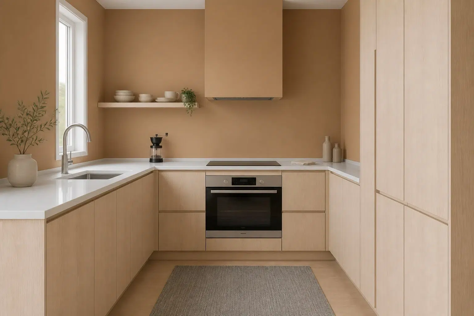Almond Roca paint color — Kitchen (Scandinavian)