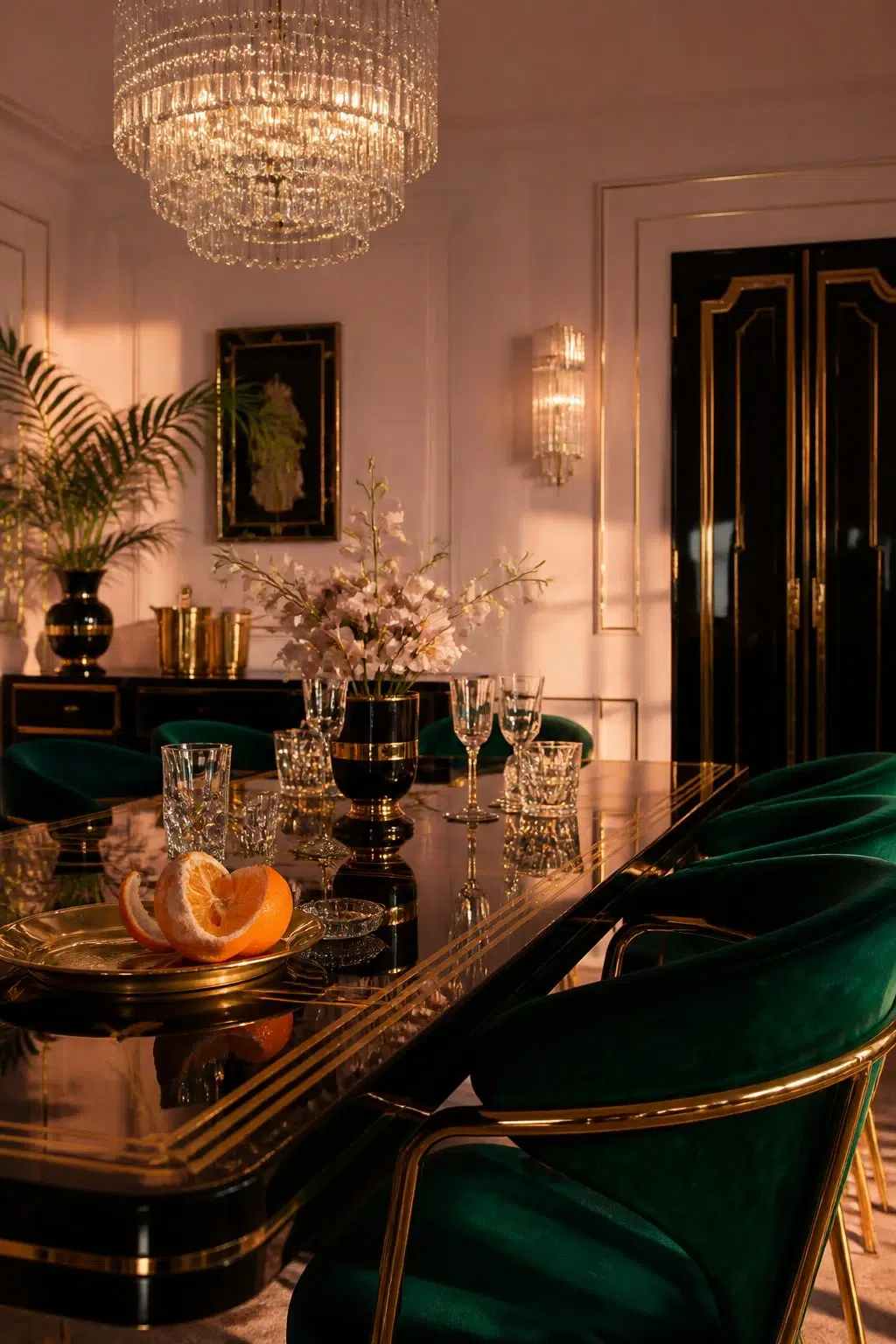 Alyssum paint in a art deco dining room