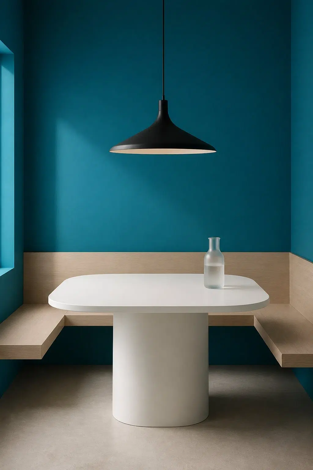 Amalfi paint in a minimalist dining room