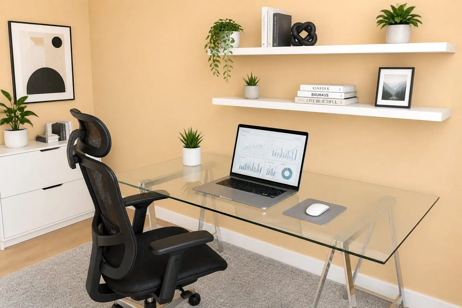 Ambitious Amber paint color — Home Office (Contemporary)