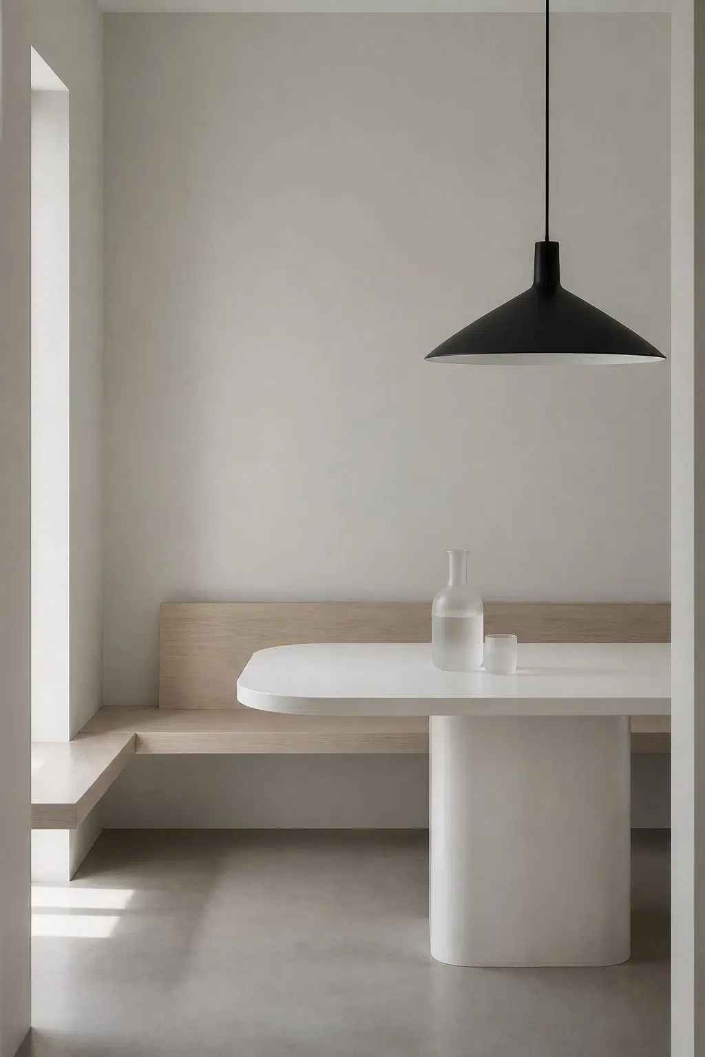 Antimony paint in a minimalist dining room