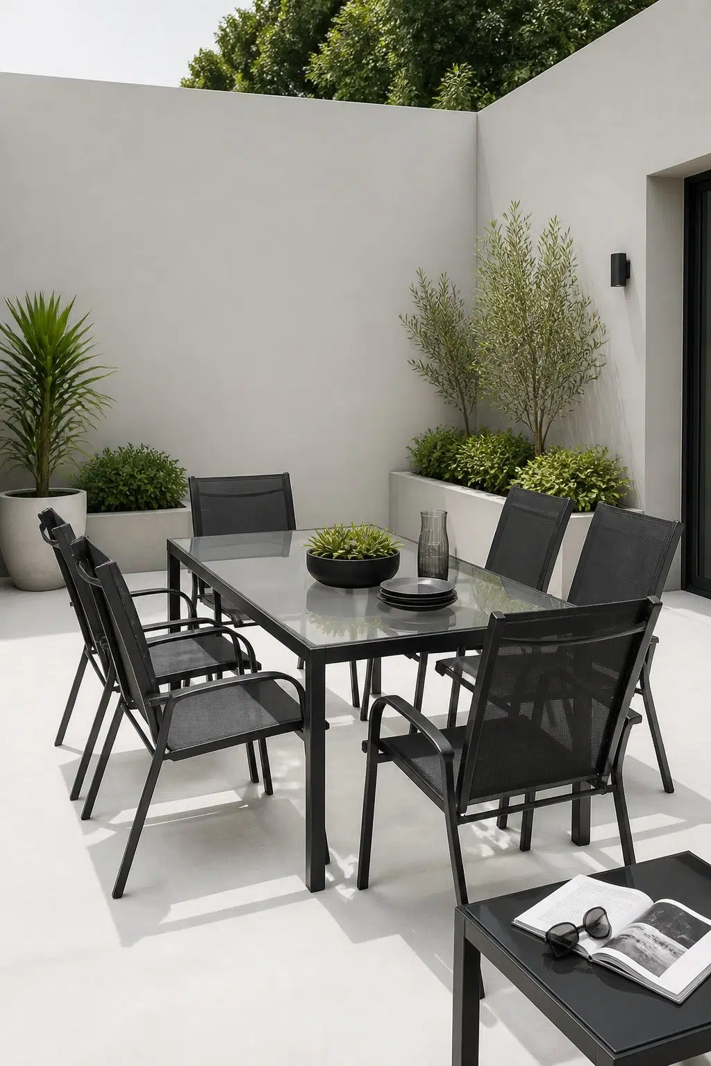 contemporary patio featuring Antimony by Sherwin-Williams