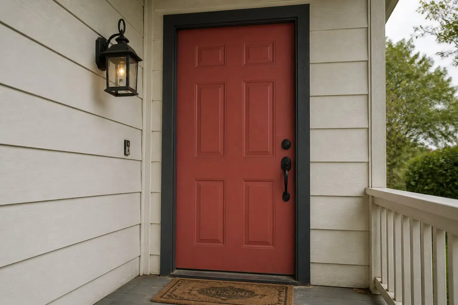 Antique Red paint color — Front Door (Bold)