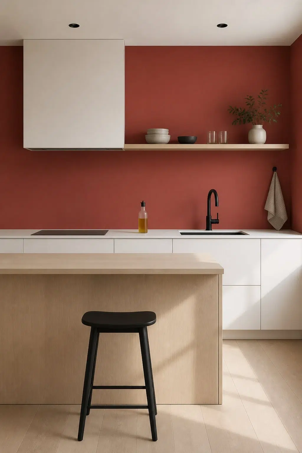 Antique Red — minimalist kitchen