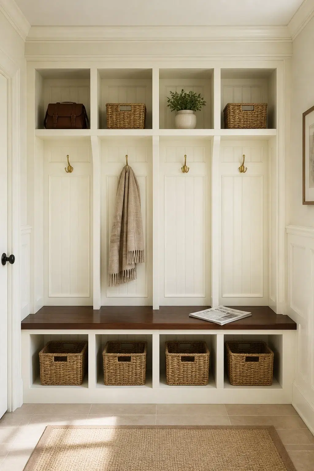 Apple Slice paint in a traditional mudroom