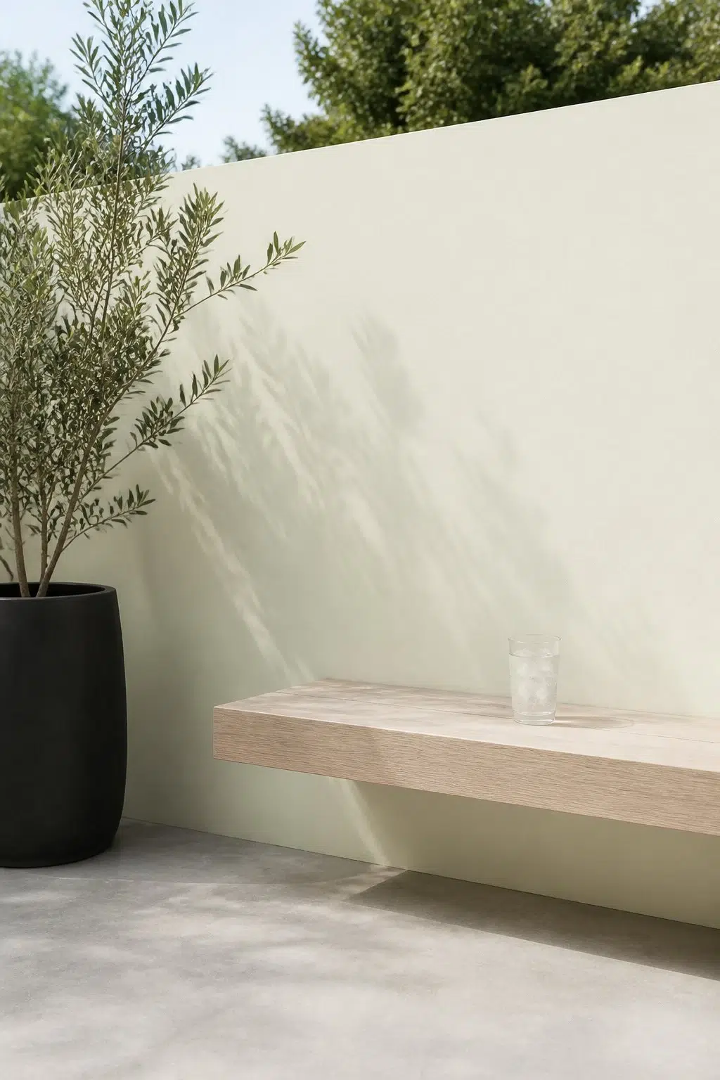 minimalist patio featuring Apple Slice by Sherwin-Williams
