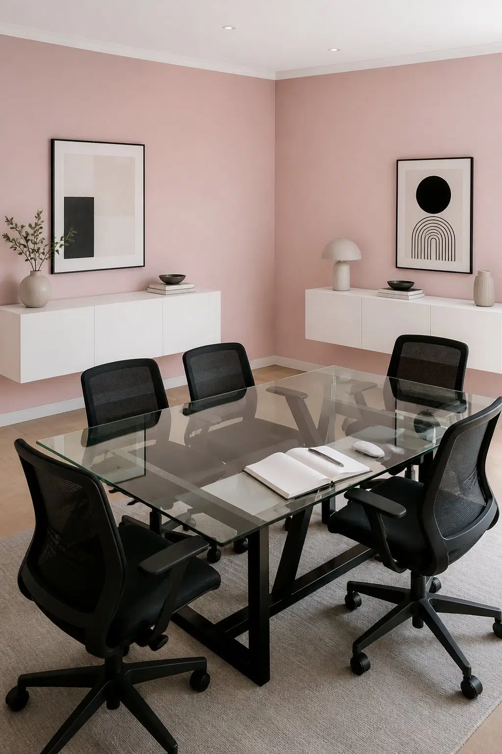 Appleblossom paint in a contemporary dining room