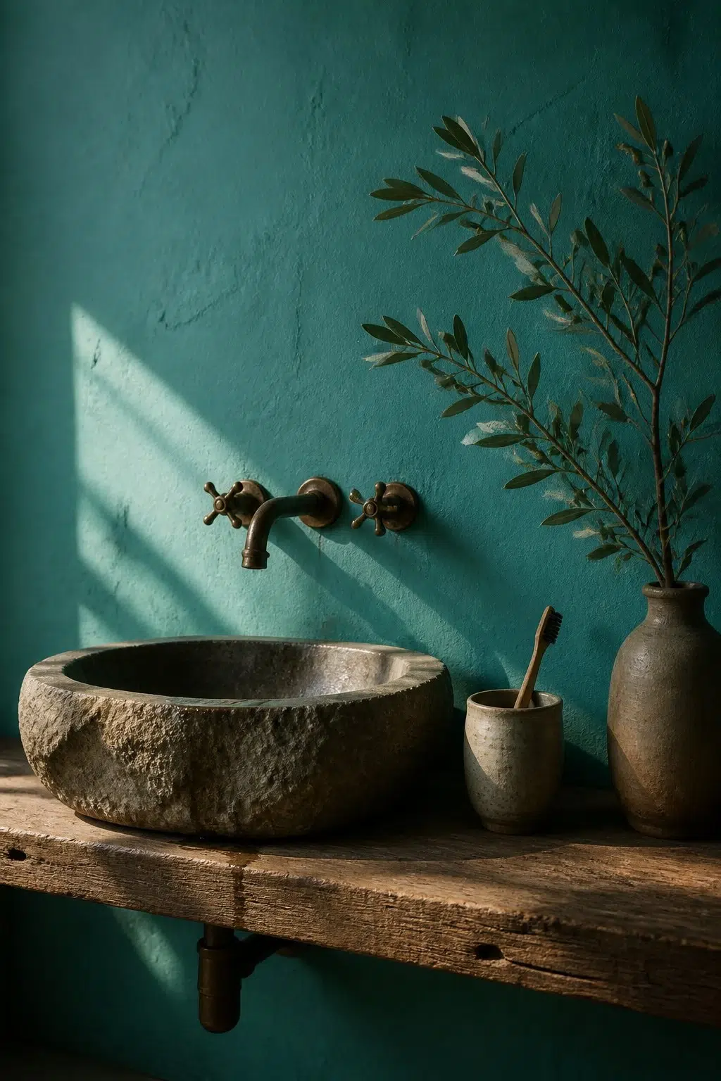 Aquarium — wabi-sabi bathroom