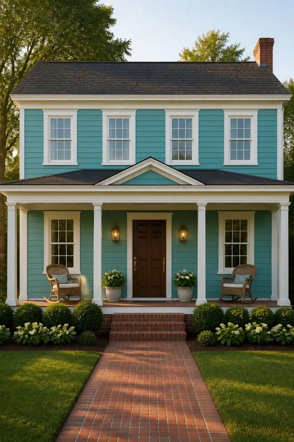 Aquarium color — traditional house inspiration