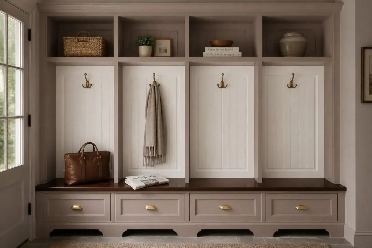 Armadillo paint color — Mudroom (Traditional)