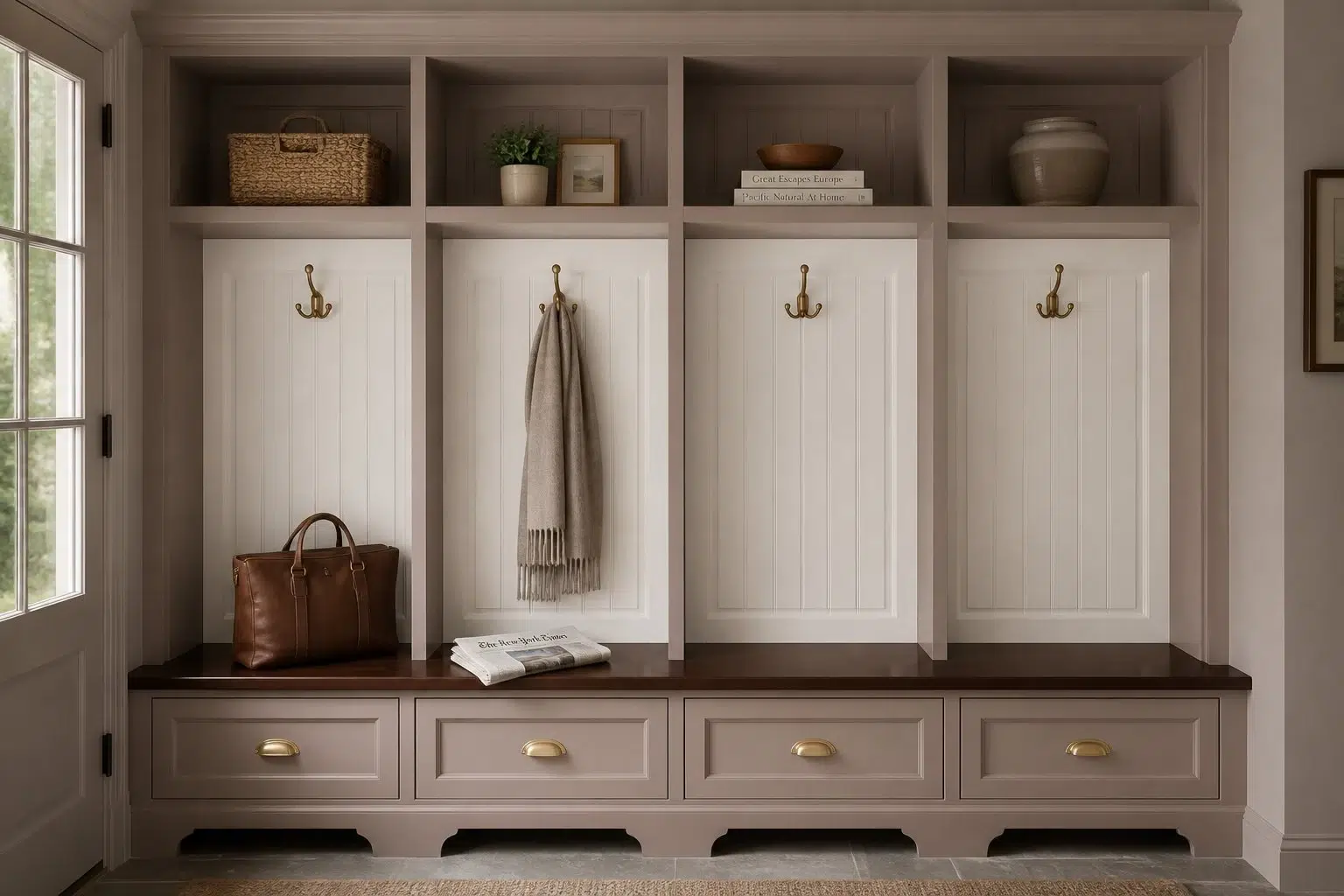 Armadillo paint color — Mudroom (Traditional)