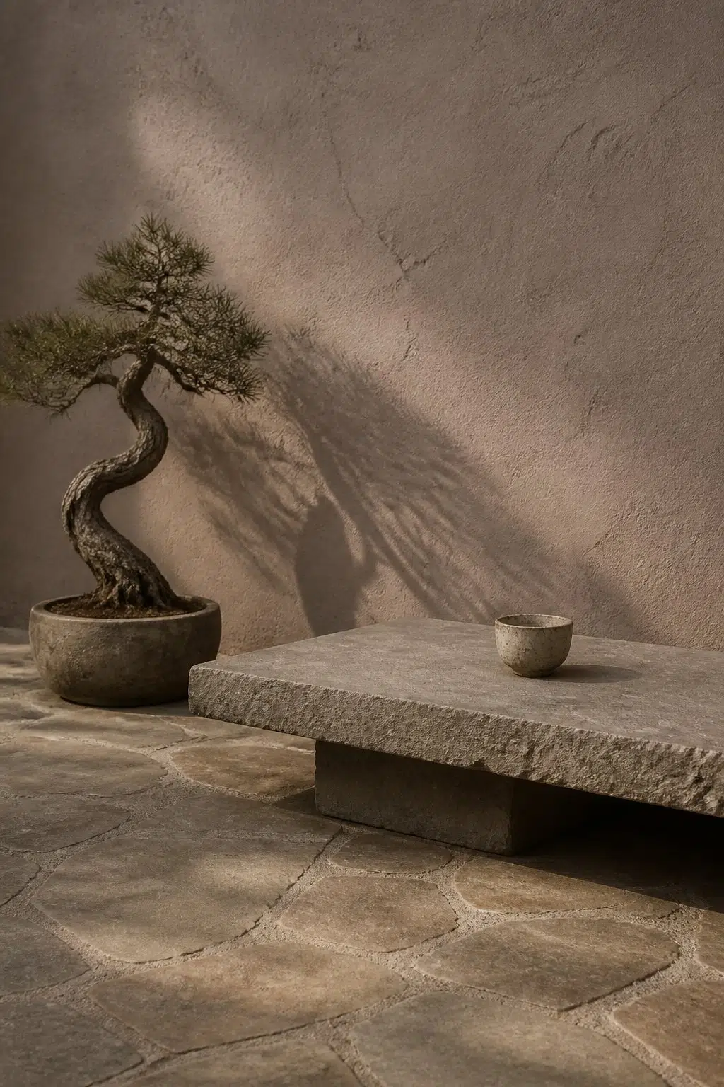 wabi-sabi patio featuring Armadillo by Sherwin-Williams