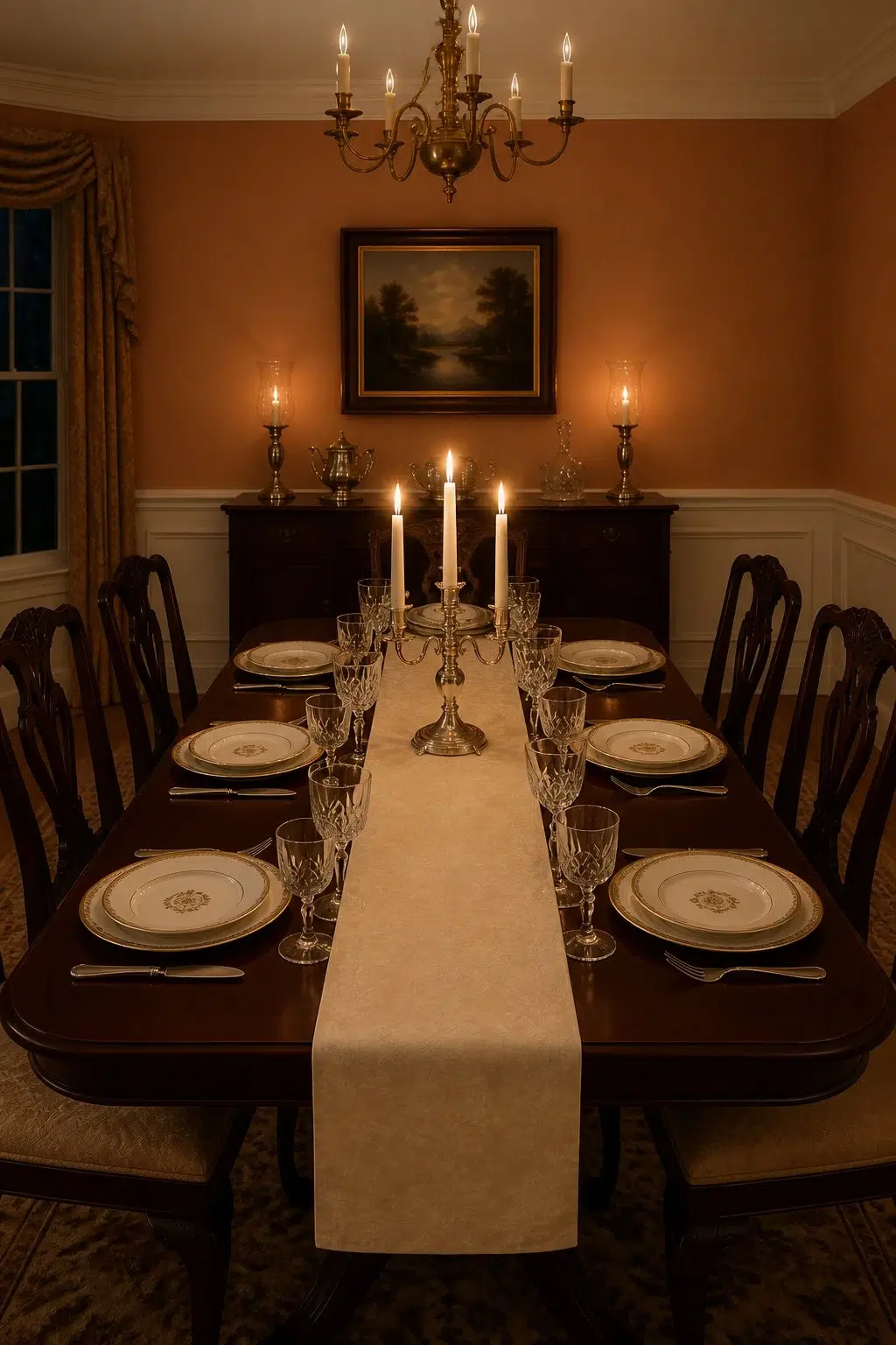Armagnac paint in a traditional dining room