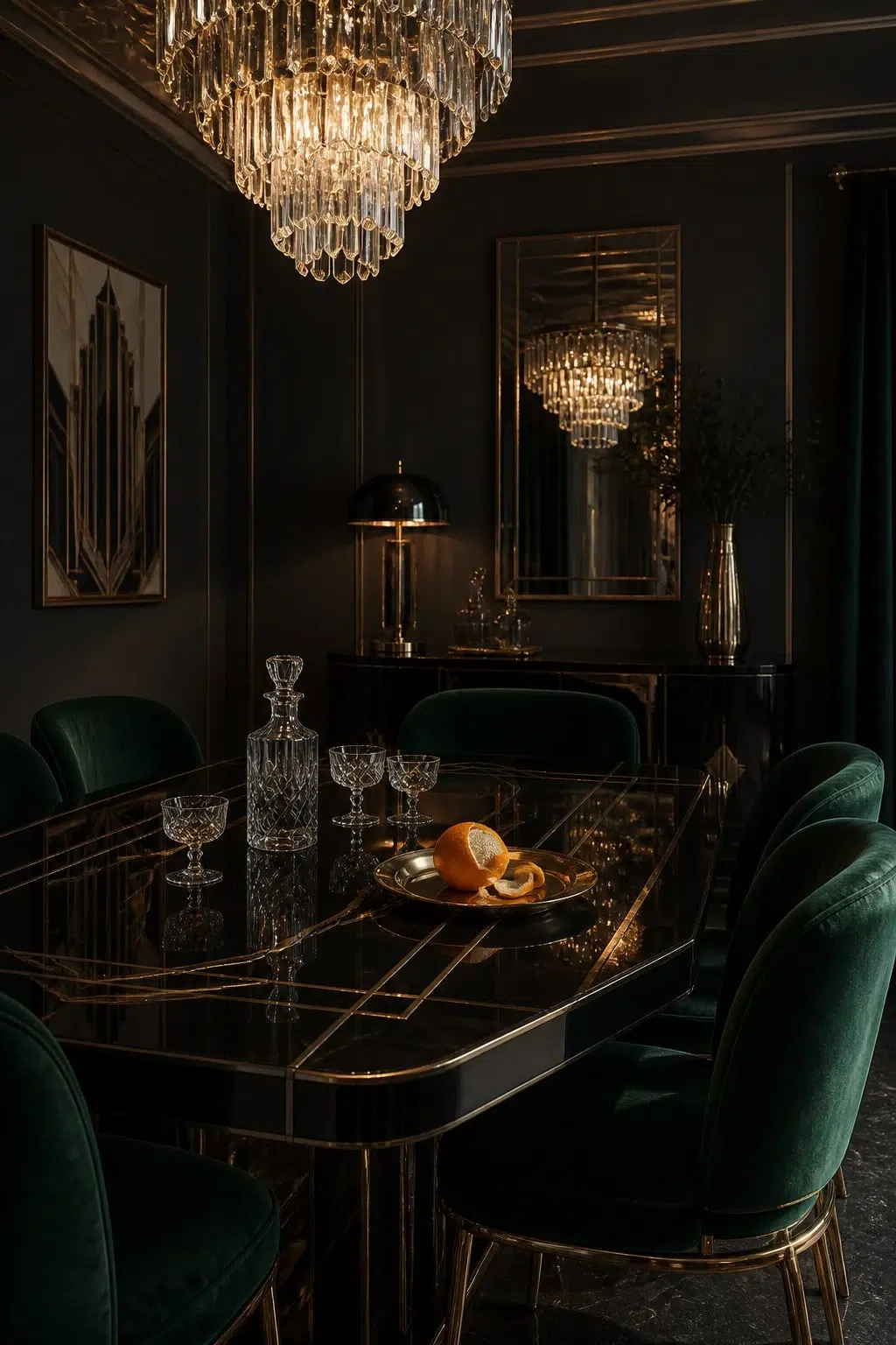 Armory paint in a art deco dining room