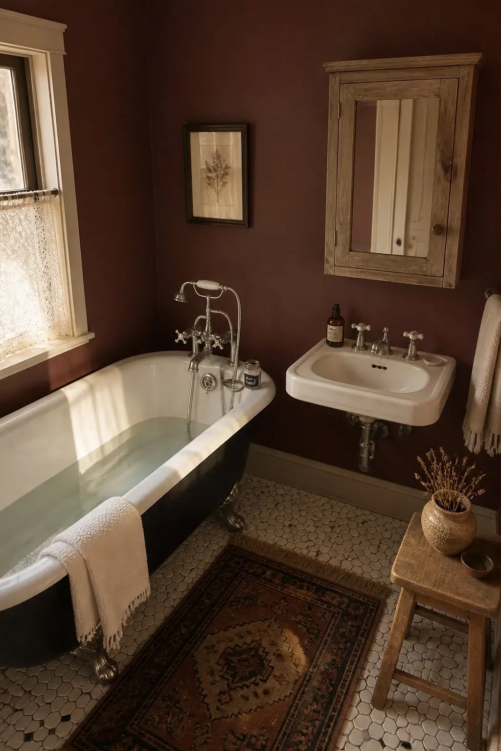 Arresting Auburn — vintage bathroom
