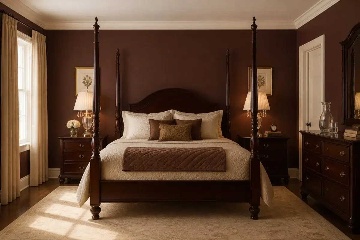 Arresting Auburn paint color — Bedroom (Traditional)