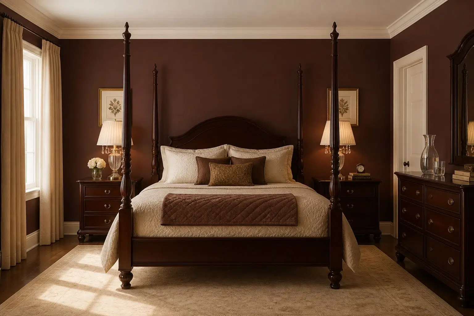 Arresting Auburn paint color — Bedroom (Traditional)
