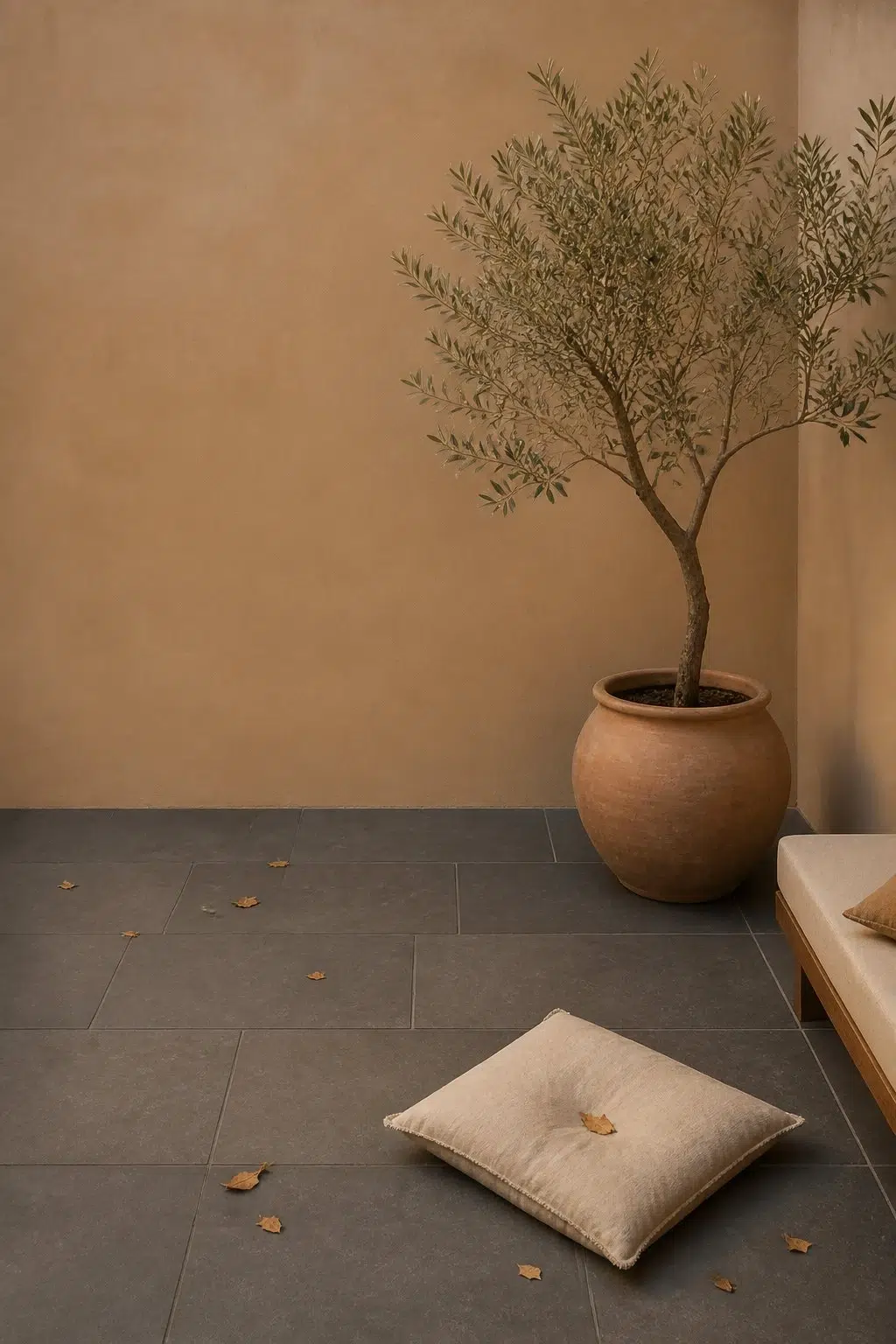 aesthetic patio featuring Artisan Tan by Sherwin-Williams