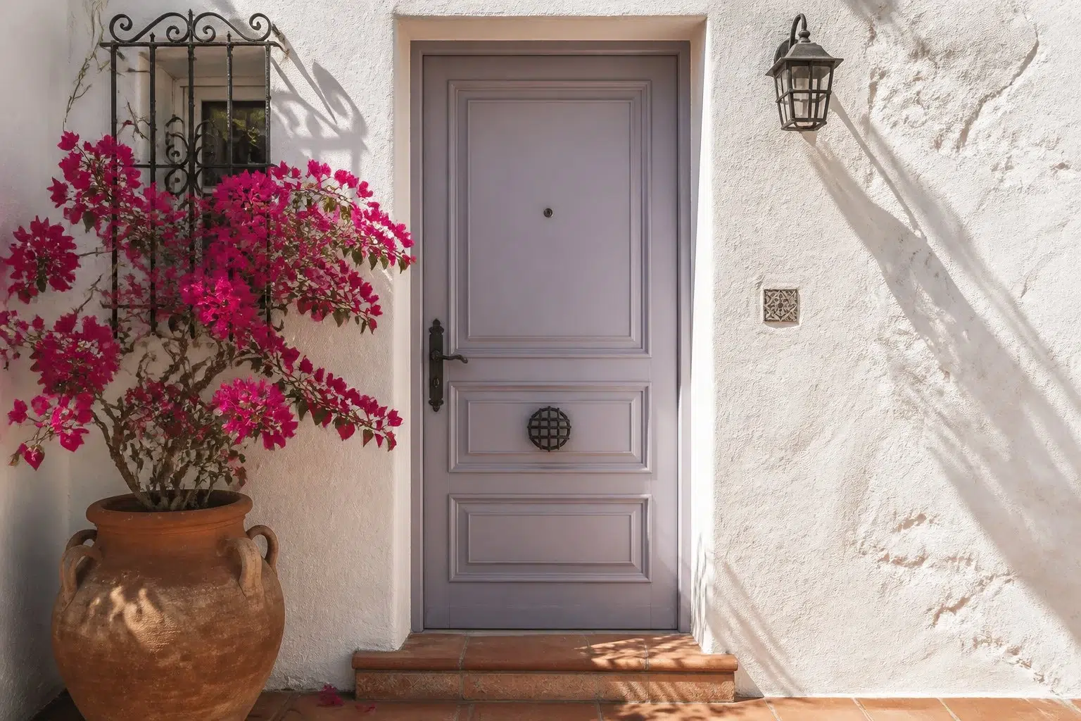 Ash Violet paint color — Front Door (Mediterranean)